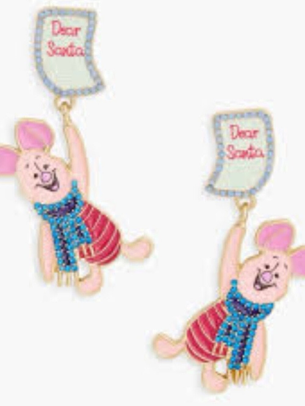 Disney Baublebar Winnie the Pooh Piglet Christmas Holiday Earrings